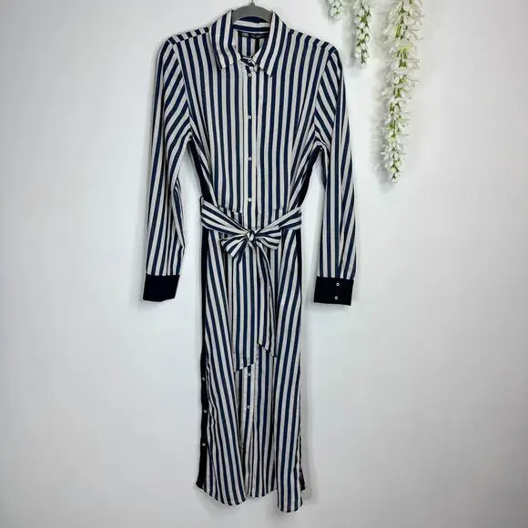 Striped Shirt Button Down Dress Zara Zara Dresses Nwt Zara Nautical Maxi  Dress Button Down Shirt
